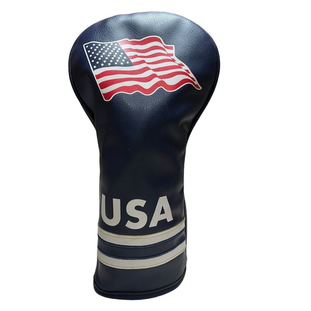 USA Flag Head Cover Red White and Blue